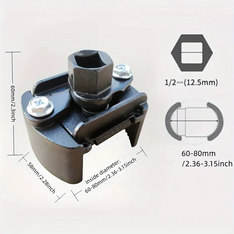 Clé filtre à huile réglable et robuste