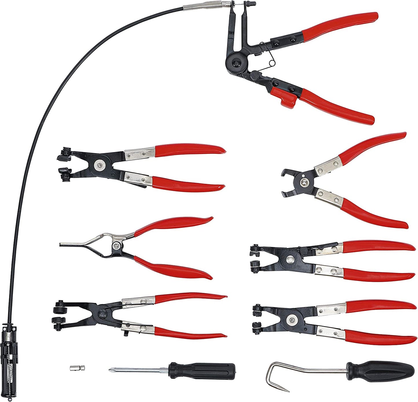 KIT DE PINCES SPECIALES POUR COLLIERS ET TOURNEVIS -10PCS-