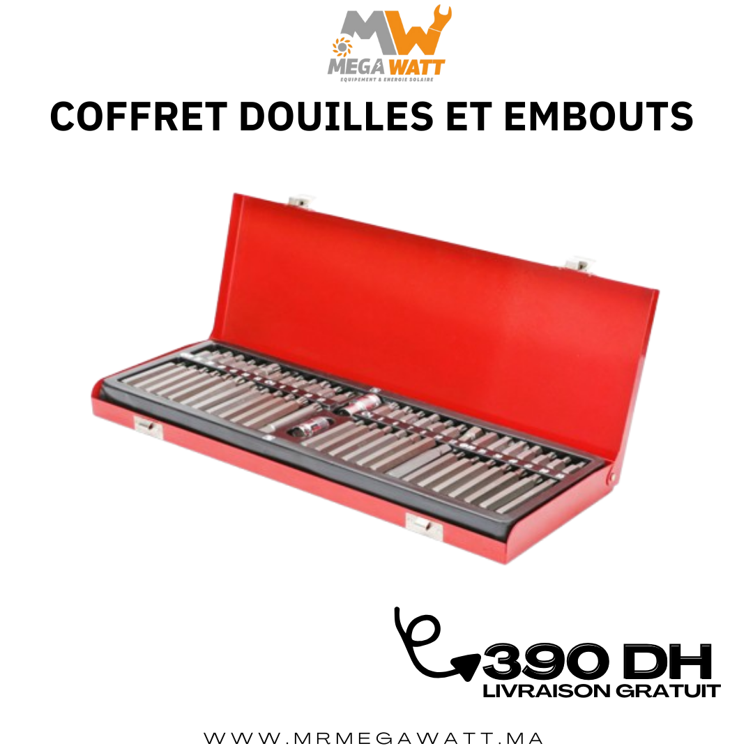 Coffret Douilles et Embouts 54 piéces
