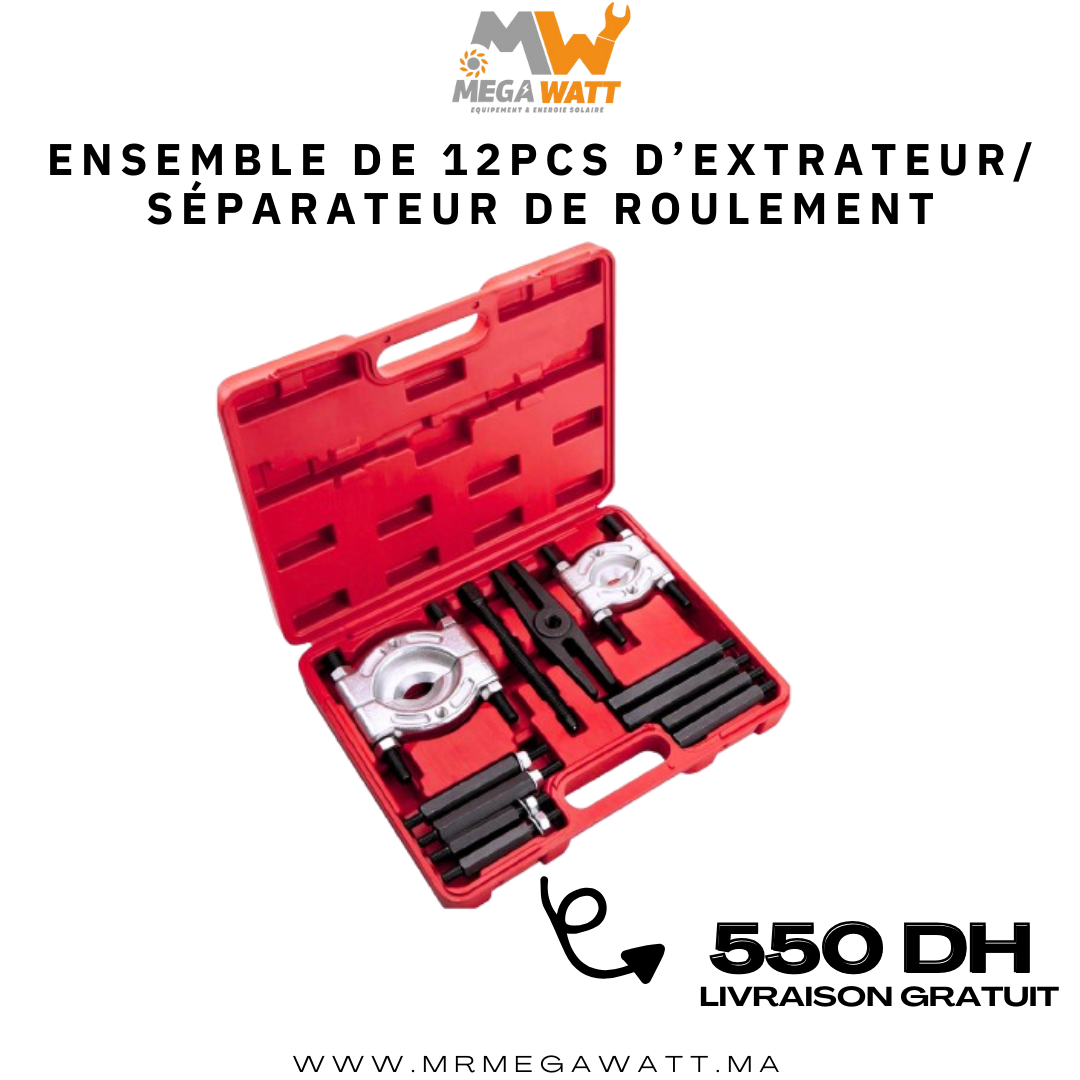 Ensemble de 12PCS d'extracteur/séparateur de roulement