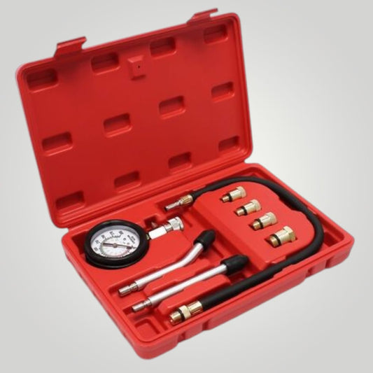 Testeur de compression pour Voiture/ Poids lourd Moteurs à essence, 0-21 bars 9-Pièces Kit