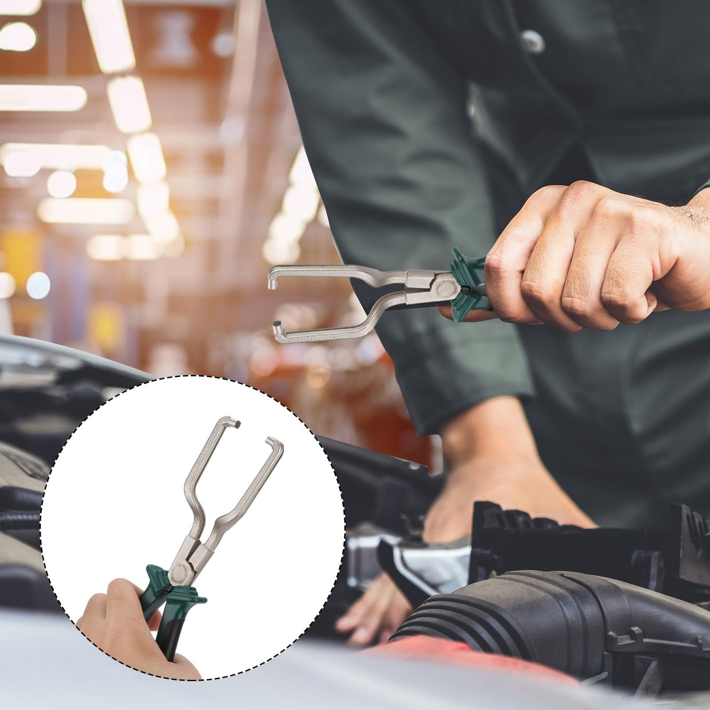 Pince ergonomique pour filtre à carburant en acier allie