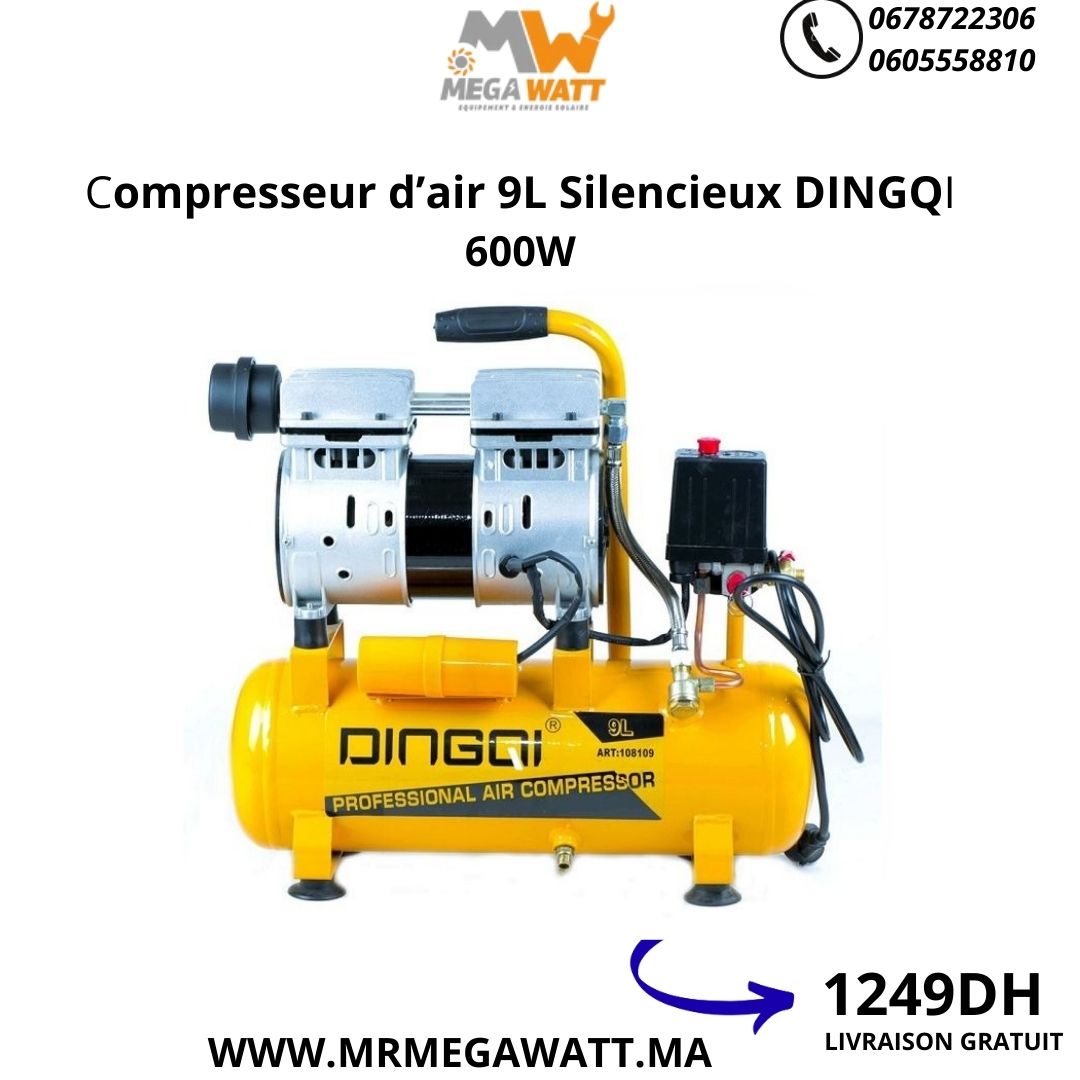 Compresseur silencieux 9L 600W DINGQI ART-108109