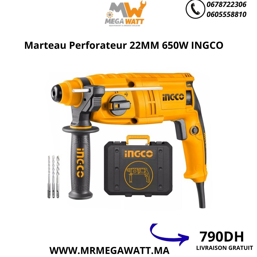 Marteau Perforateur 22MM 650W INGCO