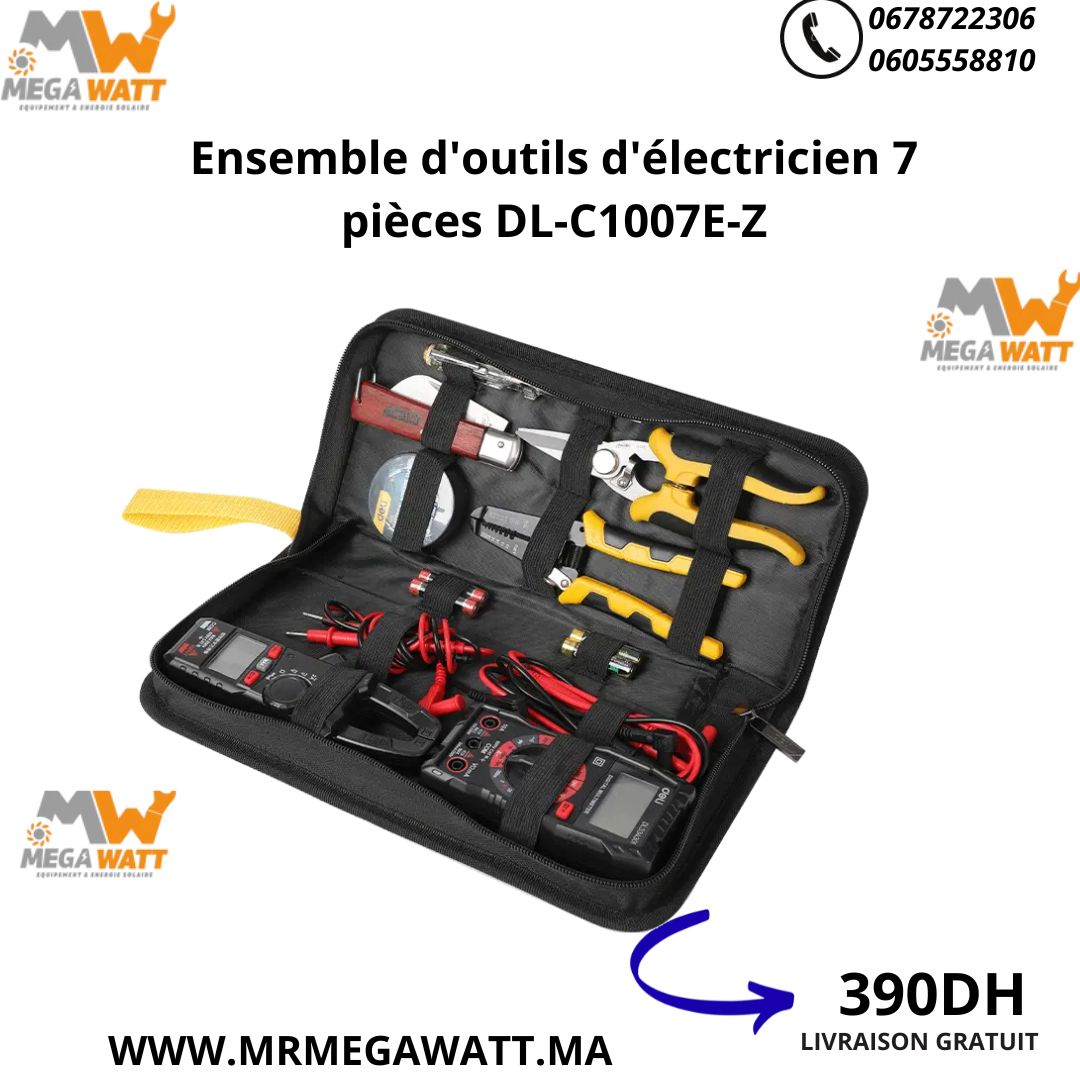 Ensemble d'outils d'électricien 7 pièces [DL-C1007E-Z]
