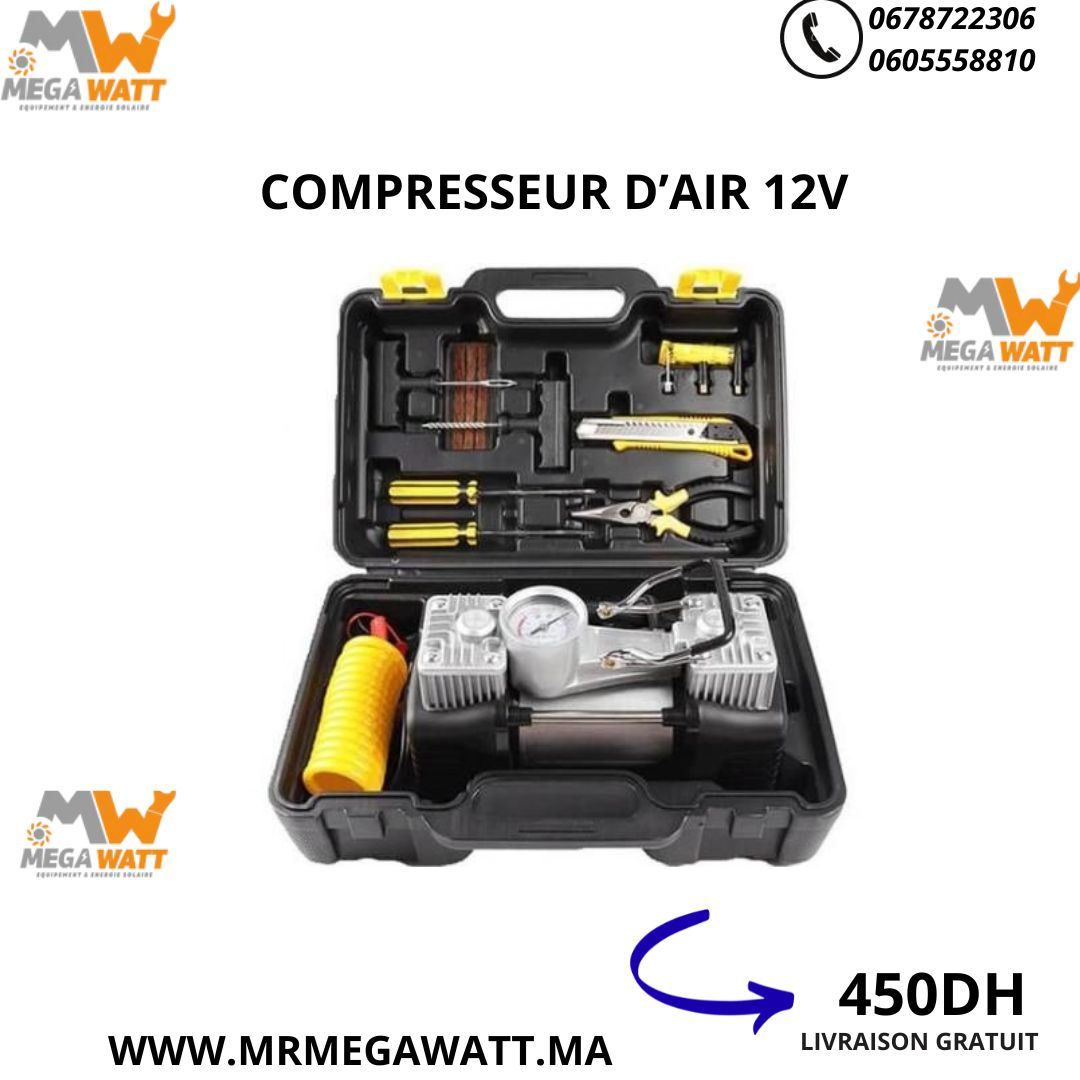 COMPRESSEUR D'AIR 12 AVEC 2 CYLINDER