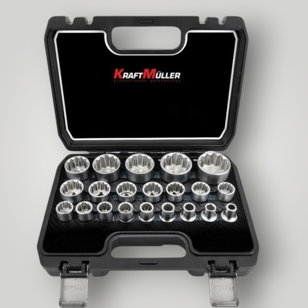 Ensemble 21 Douilles 12 Pans Embouts de Cle a Douille 12