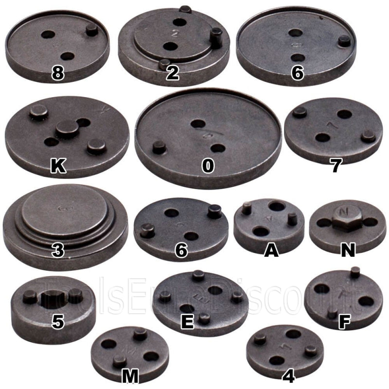 Repousse-piston pneumatique d'étrier de frein à disques auto Coffret 16 pièces